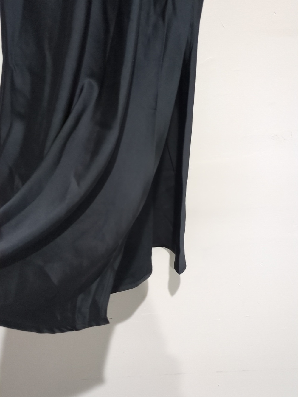 Black Slip Maxi Dress with Spaghetti Straps - Picture 4 of 4